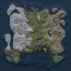 Thumbnail Rust Map: Procedural Map, Size: 4000, Seed: 468350277, 14 Monuments
