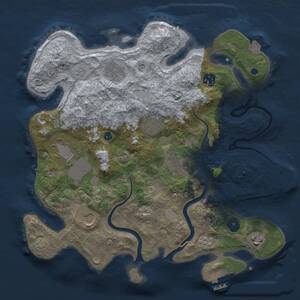 Thumbnail Rust Map: Procedural Map, Size: 3500, Seed: 642880613, 14 Monuments