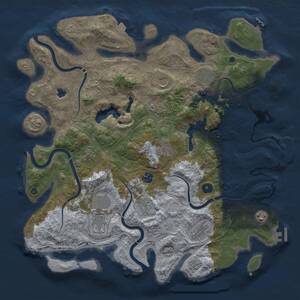 Thumbnail Rust Map: Procedural Map, Size: 4250, Seed: 1355782165, 16 Monuments