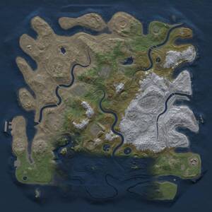Thumbnail Rust Map: Procedural Map, Size: 4250, Seed: 1692060549, 16 Monuments