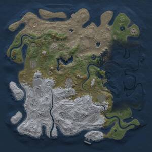 Thumbnail Rust Map: Procedural Map, Size: 4500, Seed: 222036967, 17 Monuments