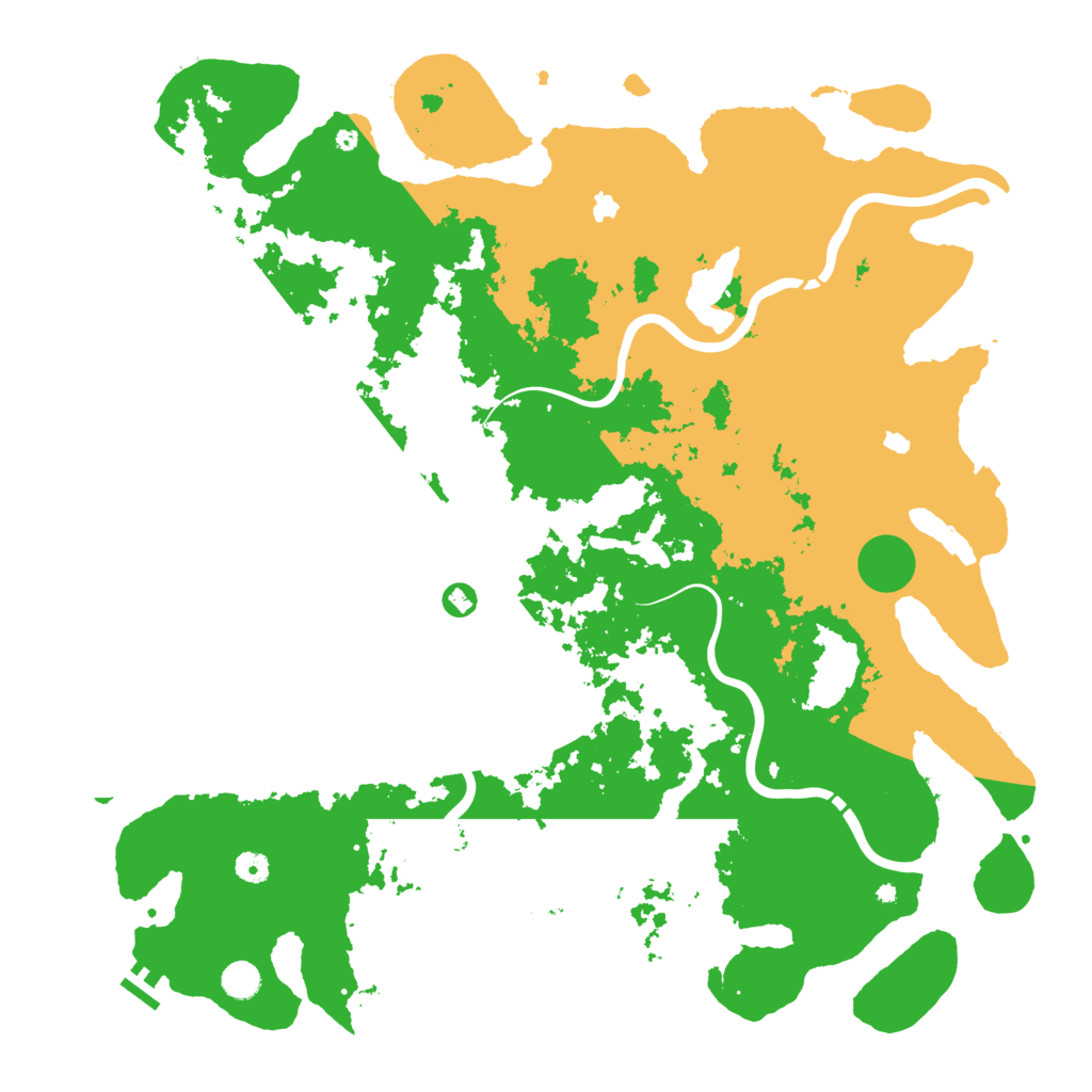 Biome Rust Map: Procedural Map, Size: 5000, Seed: 2628
