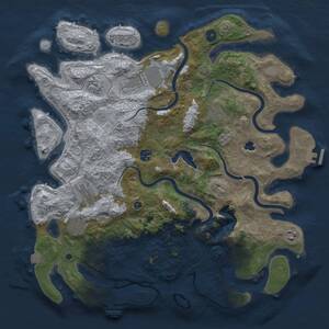 Thumbnail Rust Map: Procedural Map, Size: 4200, Seed: 2542, 14 Monuments