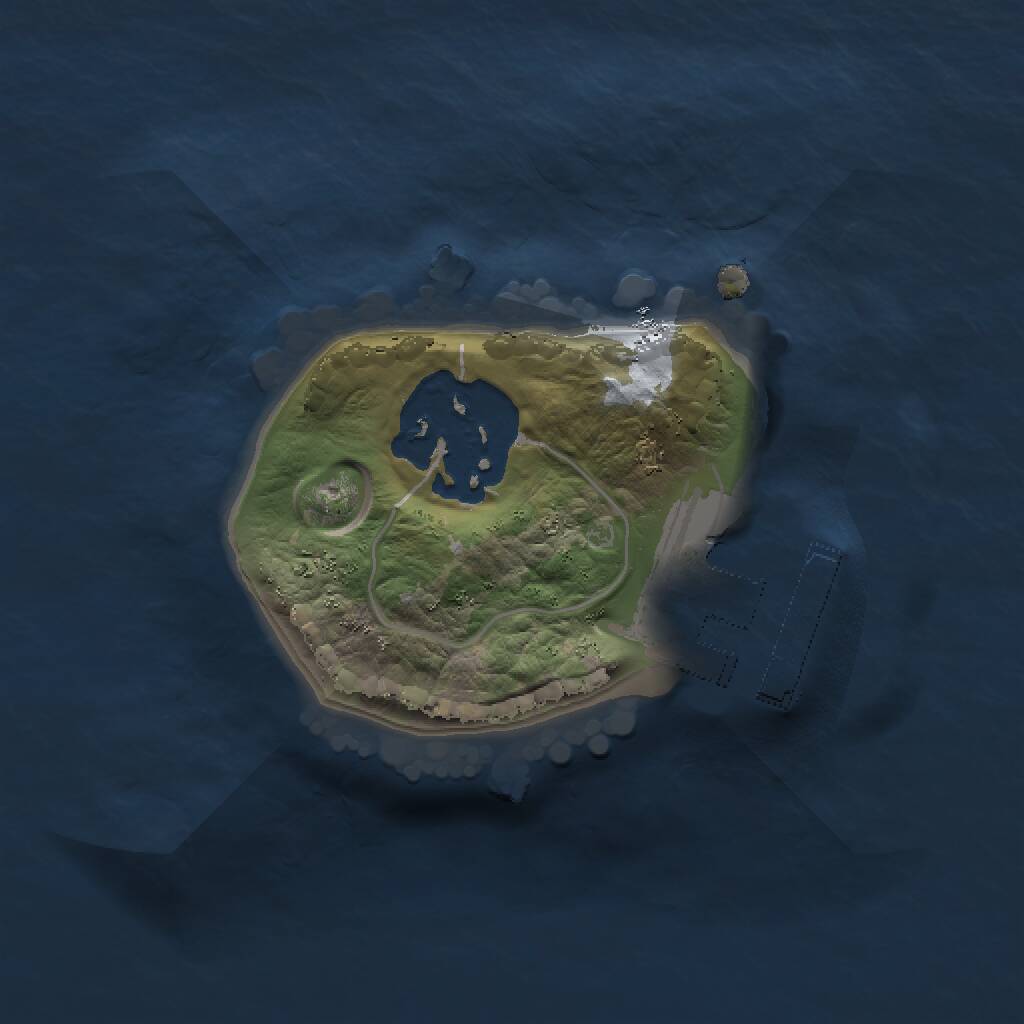 Rust Map: Procedural Map, Size: 1260, Seed: 186059537, 3 Monuments