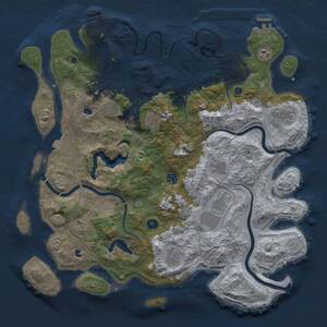 Thumbnail Rust Map: Procedural Map, Size: 4500, Seed: 62917501, 16 Monuments