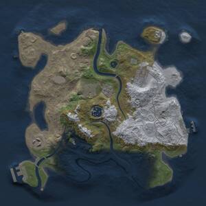 Thumbnail Rust Map: Procedural Map, Size: 3000, Seed: 5485125, 11 Monuments
