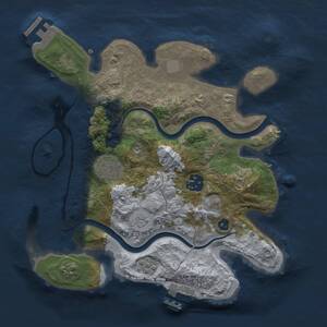Thumbnail Rust Map: Procedural Map, Size: 2800, Seed: 673539094, 9 Monuments