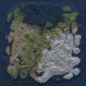 Thumbnail Rust Map: Procedural Map, Size: 4500, Seed: 1373963729, 16 Monuments