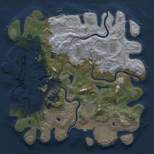 Thumbnail Rust Map: Procedural Map, Size: 4500, Seed: 738291, 15 Monuments