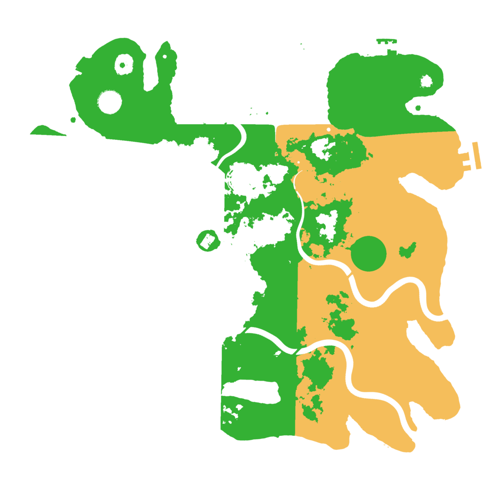Biome Rust Map: Procedural Map, Size: 3700, Seed: 847227405