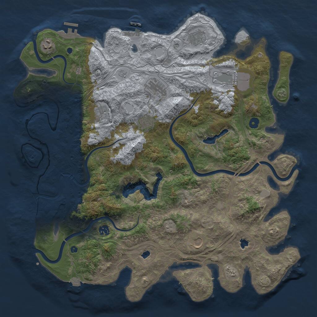 Rust Map: Procedural Map, Size: 4500, Seed: 2023067090, 15 Monuments