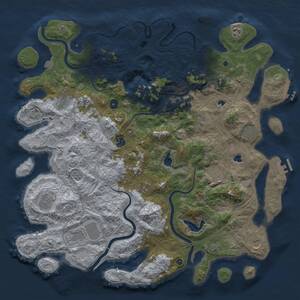 Thumbnail Rust Map: Procedural Map, Size: 4800, Seed: 57891542, 17 Monuments