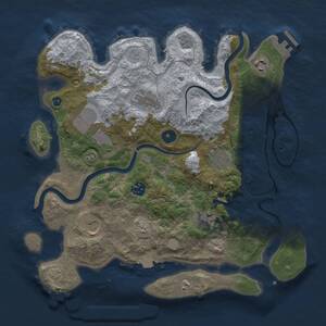 Thumbnail Rust Map: Procedural Map, Size: 3500, Seed: 482211728, 13 Monuments