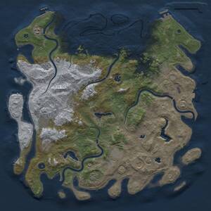 Thumbnail Rust Map: Procedural Map, Size: 4800, Seed: 367725970, 17 Monuments