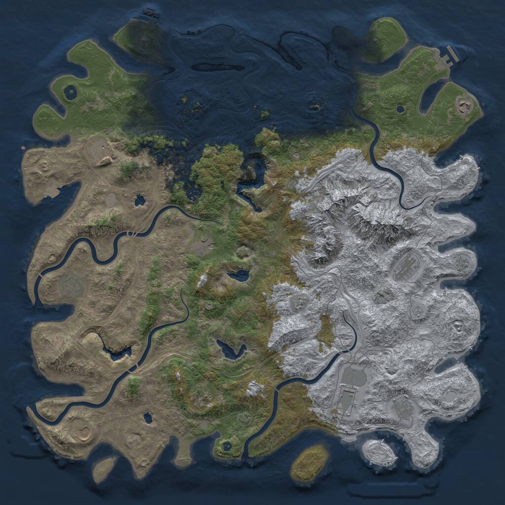 Rust Map: Procedural Map, Size: 5500, Seed: 1666889931, 17 Monuments