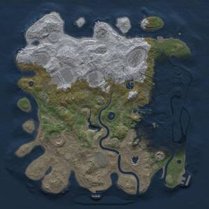Thumbnail Rust Map: Procedural Map, Size: 4000, Seed: 35221741, 16 Monuments