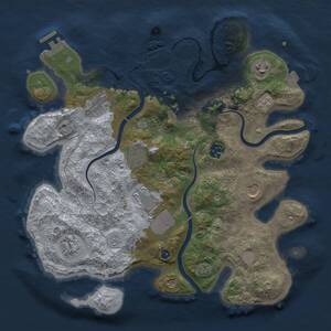 Thumbnail Rust Map: Procedural Map, Size: 3500, Seed: 1513353016, 15 Monuments