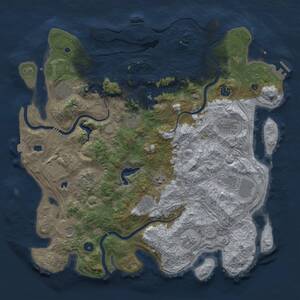 Thumbnail Rust Map: Procedural Map, Size: 4500, Seed: 6082026, 19 Monuments