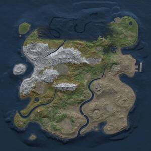Thumbnail Rust Map: Procedural Map, Size: 3250, Seed: 1421939441, 12 Monuments