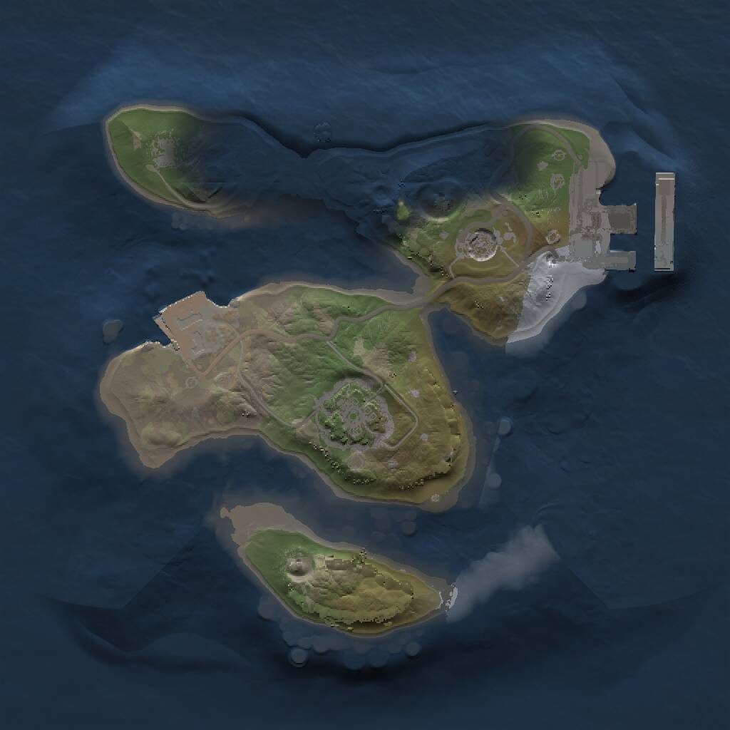 Rust Map: Procedural Map, Size: 1500, Seed: 1802393251, 4 Monuments