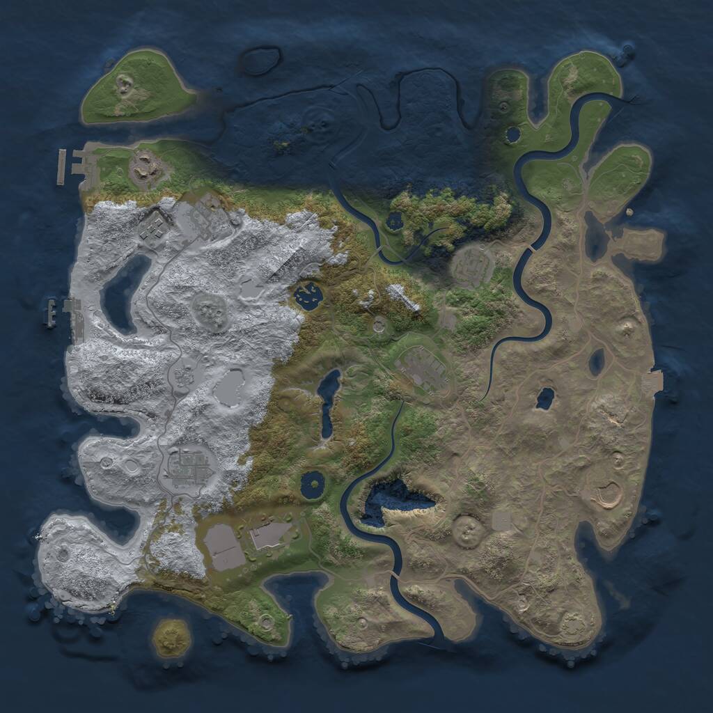Rust Map: Procedural Map, Size: 4000, Seed: 1512911035, 15 Monuments
