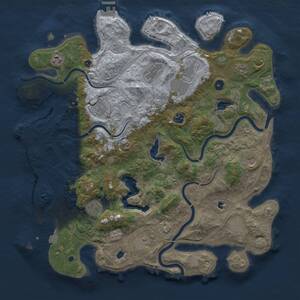 Thumbnail Rust Map: Procedural Map, Size: 4500, Seed: 966540370, 17 Monuments