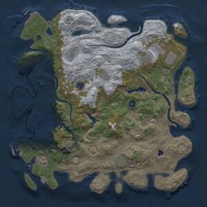 Thumbnail Rust Map: Procedural Map, Size: 4250, Seed: 1281405185, 16 Monuments