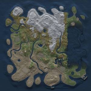 Thumbnail Rust Map: Procedural Map, Size: 4300, Seed: 2061616647, 15 Monuments