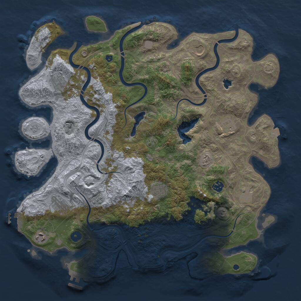 Rust Map: Procedural Map, Size: 4250, Seed: 1503828165, 15 Monuments