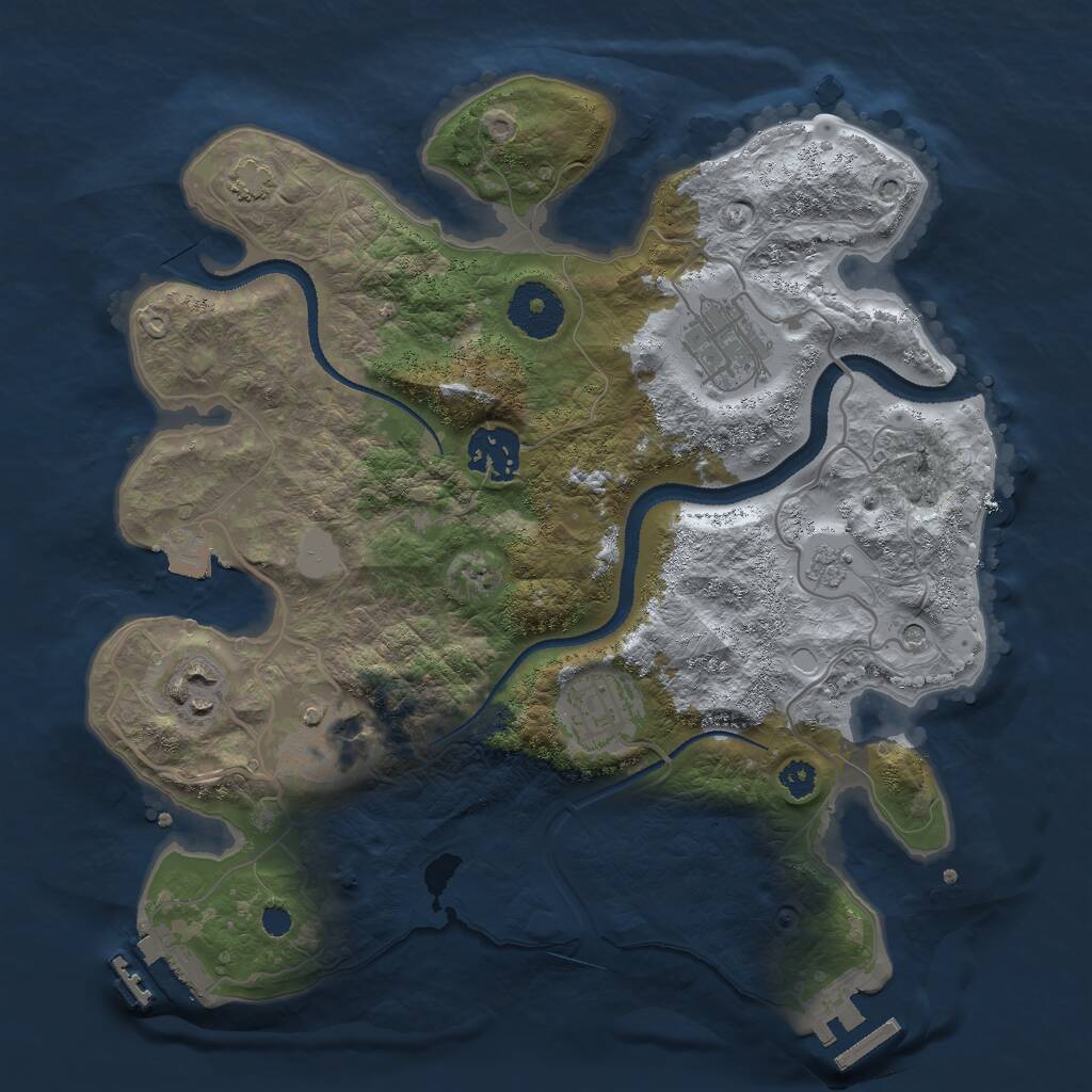 Rust Map: Procedural Map, Size: 3000, Seed: 246426222, 11 Monuments