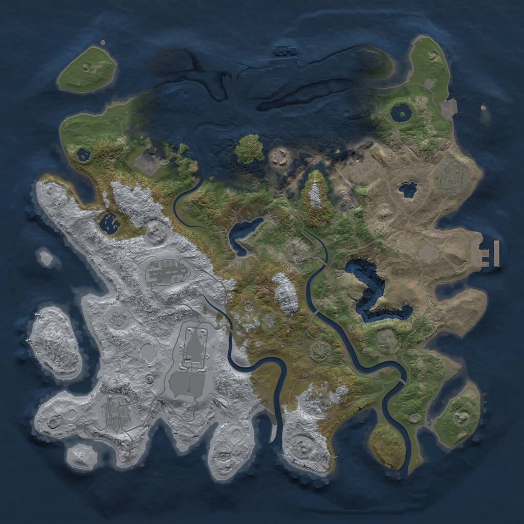 Rust Map: Procedural Map, Size: 4000, Seed: 138249992, 16 Monuments