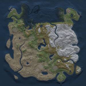 Thumbnail Rust Map: Procedural Map, Size: 4500, Seed: 270919714, 17 Monuments