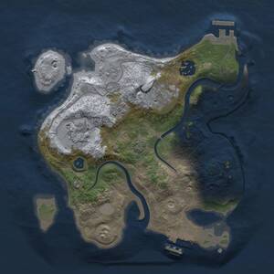 Thumbnail Rust Map: Procedural Map, Size: 2500, Seed: 1248218077, 10 Monuments