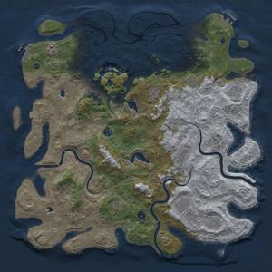 Thumbnail Rust Map: Procedural Map, Size: 4750, Seed: 982345885, 19 Monuments