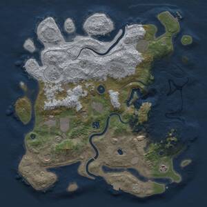 Thumbnail Rust Map: Procedural Map, Size: 4000, Seed: 464545445, 16 Monuments