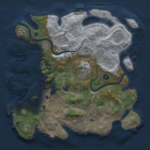Thumbnail Rust Map: Procedural Map, Size: 3750, Seed: 842927814, 16 Monuments