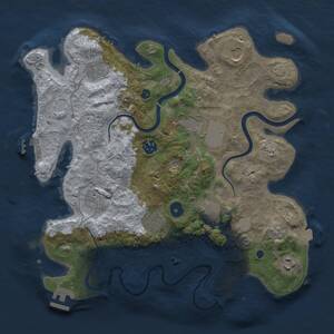 Thumbnail Rust Map: Procedural Map, Size: 3500, Seed: 461848986, 15 Monuments