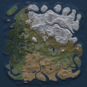 Thumbnail Rust Map: Procedural Map, Size: 4500, Seed: 1375156328, 19 Monuments