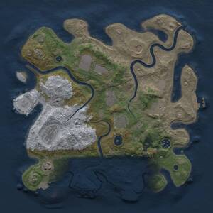 Thumbnail Rust Map: Procedural Map, Size: 3500, Seed: 318871347, 15 Monuments