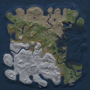 Thumbnail Rust Map: Procedural Map, Size: 4500, Seed: 2095419691, 17 Monuments
