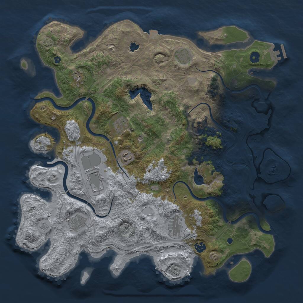 Rust Map: Procedural Map, Size: 4250, Seed: 11031804, 15 Monuments