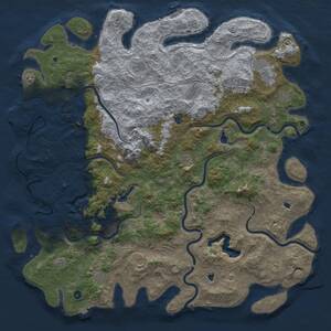 Thumbnail Rust Map: Procedural Map, Size: 6000, Seed: 657883910, 17 Monuments