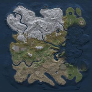 Thumbnail Rust Map: Procedural Map, Size: 4000, Seed: 457239416, 14 Monuments