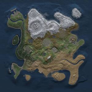 Thumbnail Rust Map: Procedural Map, Size: 3000, Seed: 1962183905, 15 Monuments