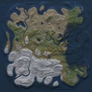 Thumbnail Rust Map: Procedural Map, Size: 4500, Seed: 42070, 17 Monuments