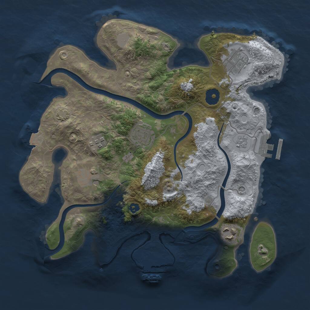 Rust Map: Procedural Map, Size: 3000, Seed: 86519, 11 Monuments