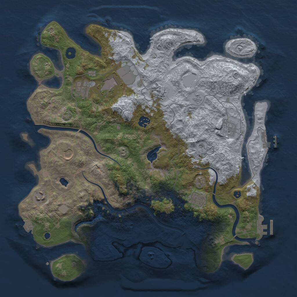 Rust Map: Procedural Map, Size: 4000, Seed: 1202155806, 15 Monuments