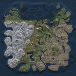 Thumbnail Rust Map: Procedural Map, Size: 4500, Seed: 1379137957, 19 Monuments