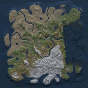 Thumbnail Rust Map: Procedural Map, Size: 4500, Seed: 970174854, 17 Monuments