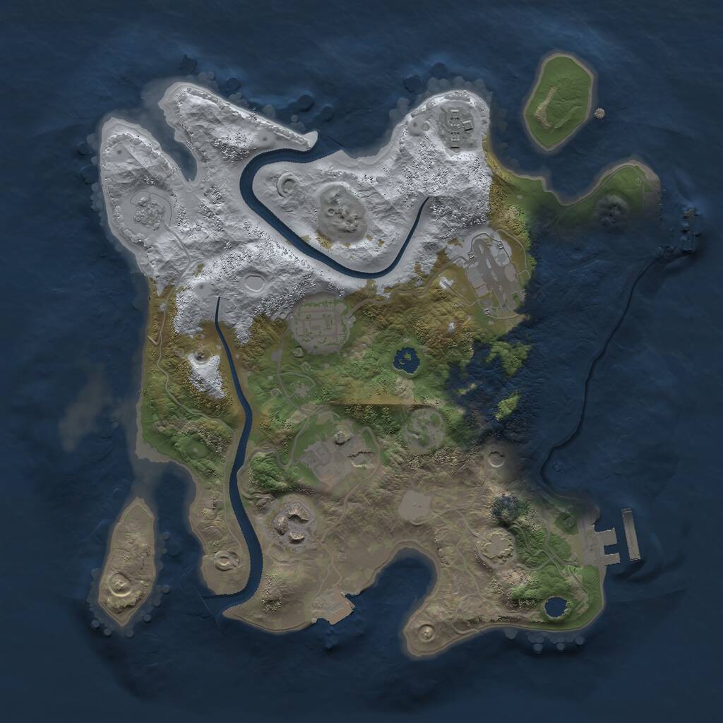 Rust Map: Procedural Map, Size: 2800, Seed: 6847435, 11 Monuments